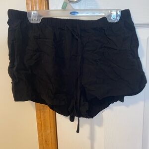 Garage Black Athletic Shorts with Drawstring Waist